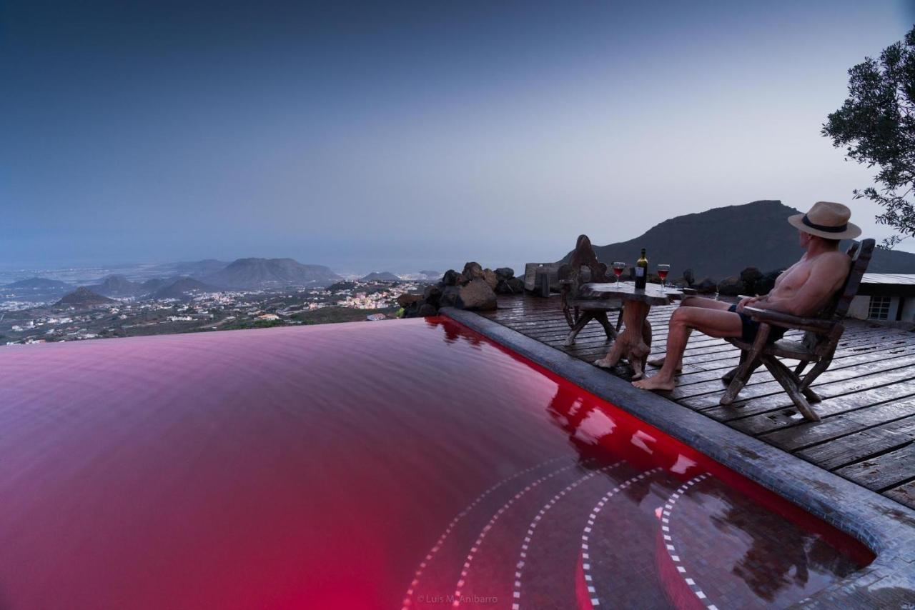 Historic Canarian House, Private Heated Infinity Pool, Bbq, Wifi + Panoramic Ocean Views Arona  Extérieur photo